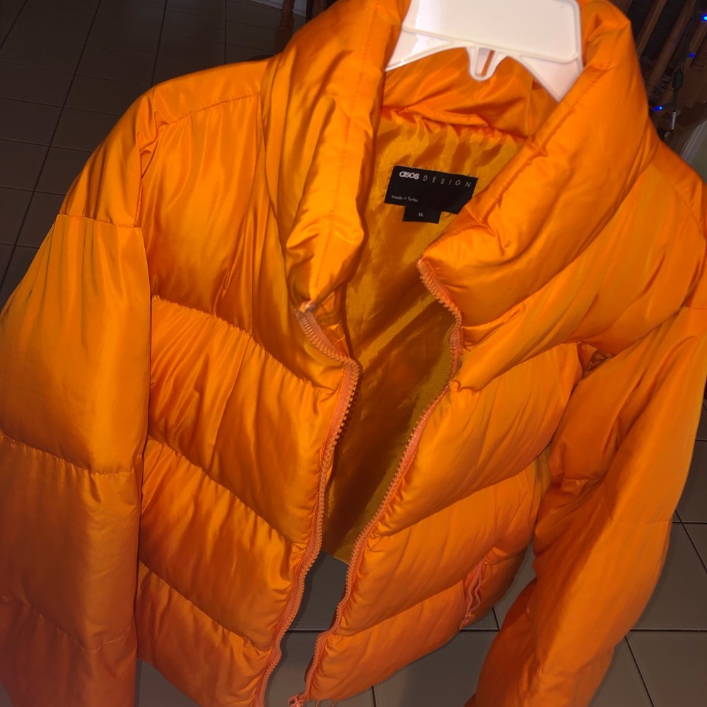 Unisex Orange fall/winter jacket . Orange Size XL